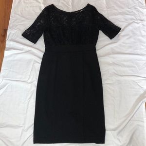 Black Lace Shortsleeved Dress